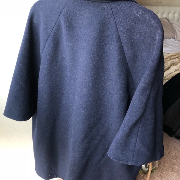 LOFT Navy Wool Blend Cape - Picture 4 of 4